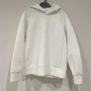 THE NORTH FACE 엠보싱 후드 부착 후드티 화이트