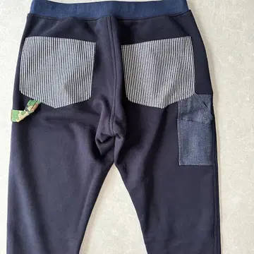 히코리 스트라이프 포켓 스웨트 팬츠 네이비 L 구제 의류 남성용