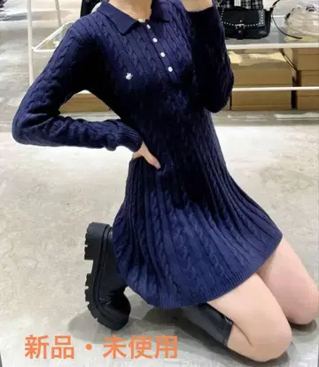 Heather [ POLO BCS 콜라보 ] 케이블 원피스 새상품 미사용