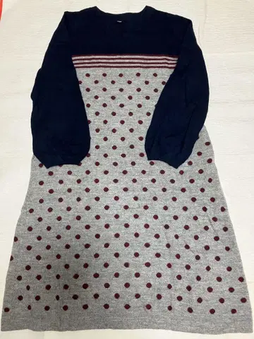 45R 물방울 무늬 울 원피스