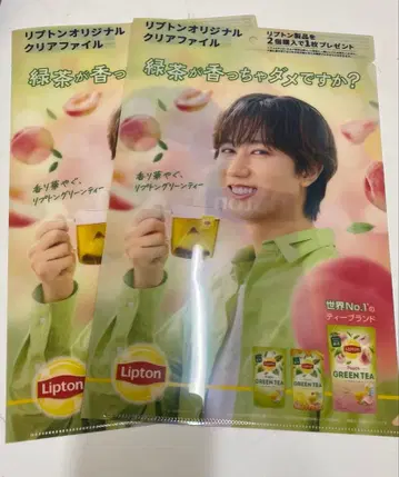 Lipton 클리어 파일 A4 스노우만 아베 료헤이 2개 세트