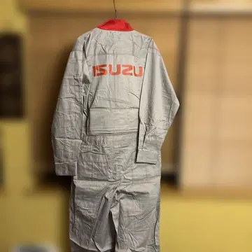ISUZU 오버롤 그레이/빨간색