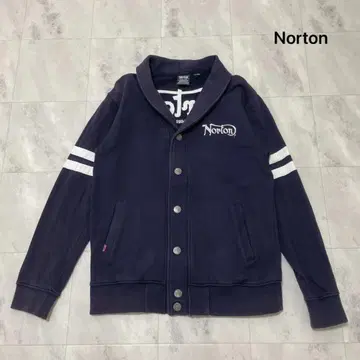 Norton 노튼 맨투맨 가디건 숄카라 양면 자수 로고