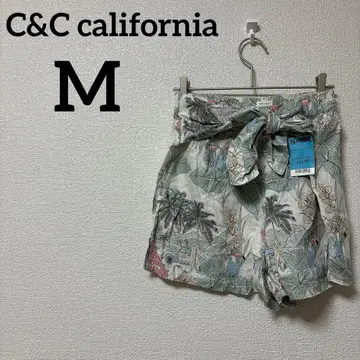 C&C california [ M ] 꽃무늬 린넨 숏팬츠 허리 리본