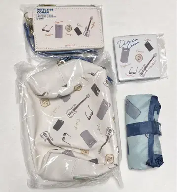 명탐정 코난 경찰학교조 BOX 파우치 패스 케이스 인조 가죽 거울 에코백