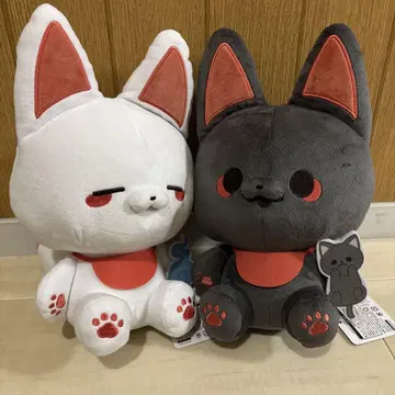 신님 여우와 샐러리맨 BIG 봉제 인형 시로 쿠로 2종 세트 2