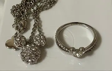 새상품급! 디즈니랜드 유리 구두 반지 목걸이