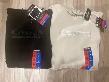 코스트코 2025년판 후드티 M/L 블랙&베이지 택 포함