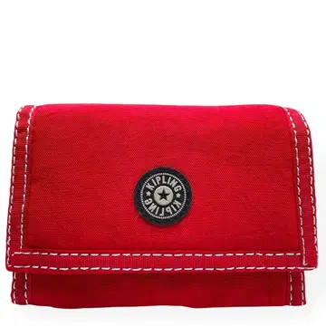 컨디션 최상 Kipling 키플링 접이식 지갑 빨간색 레드 나일론