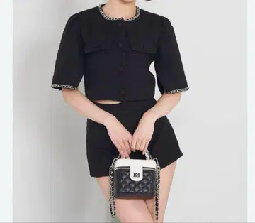 Darich 체인 트위드 숏 자켓