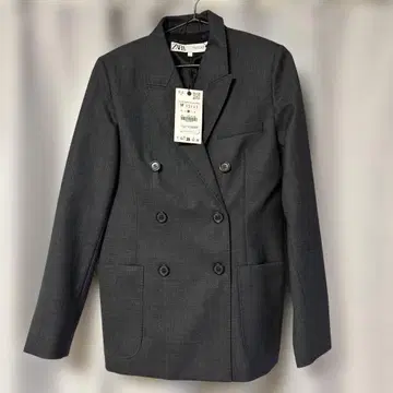 ZARA 다크 그레이 더블 브레스트 M