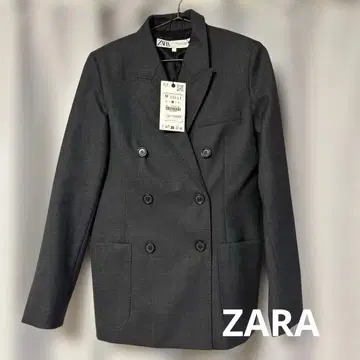 ZARA 다크 그레이 더블 브레스트 M 사이즈 가격 인하