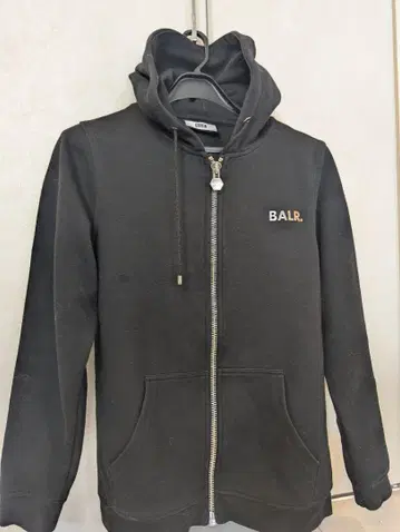 BALR. 블랙 집업 후드티