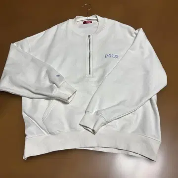 폴로 화이트 집업 트레이닝복