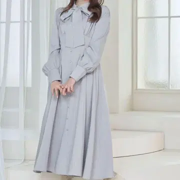 로제 뮤즈 스트라이프 플레어 드레스