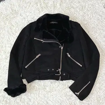 새상품급 ZARA 자라 무스탕 느낌 더블 라이더스 벨트 포함