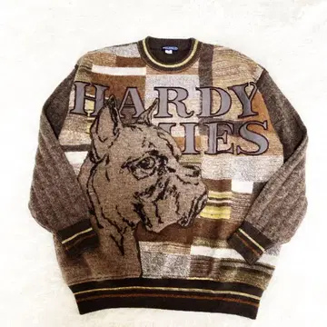새상품급 HARDY AMIES SPORT 골프 니트 스웨터 불독