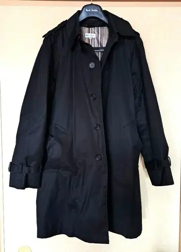 폴 스미스 트렌치코트 블랙 M 사이즈