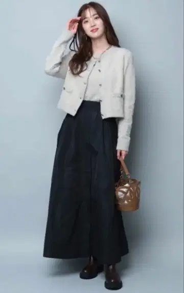JUSGLITTY 발수 워크 개더 스커트