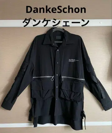 DankeSchon 나일론 셔츠 카고 자켓 블랙