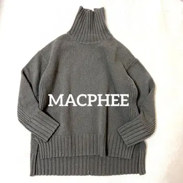 MACPHEE 맥피 울 캐시미어 하이넥 풀오버 니트
