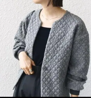 SHIPS 퀼팅 자카드 가디건