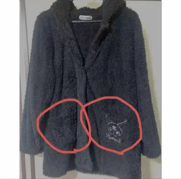 [ 미사용품 ] 산리오 쿠로미 모코모코 후드티 블랙