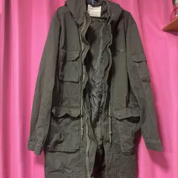 올리브 그린 모즈 코트 4 포켓 H&M