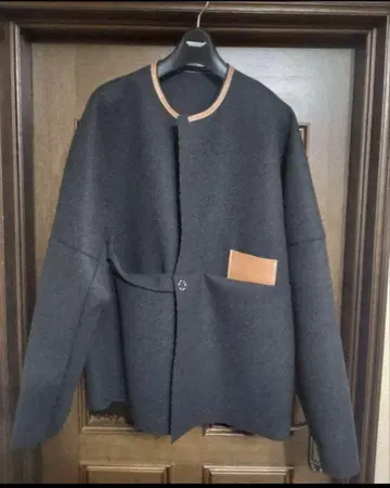 SUNSEA 23AW melton blouson 노카라 자켓