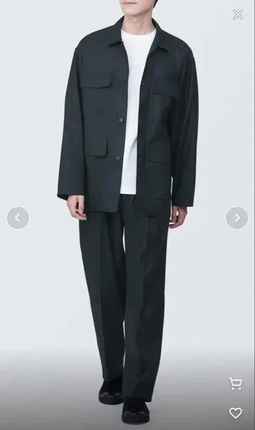 무인 2024ss 헴프 혼방 트윌 턱 스트레이트 팬츠 L
