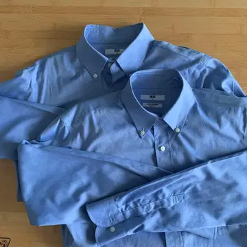 유니클로 슈퍼 논아이론 M UNIQLO 2장 세트 버튼 다운