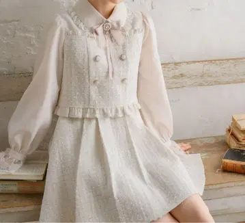 ROJITA 레이어드라이크 트위드 원피스