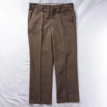 빈티지 구제 의류 90s 노턱 카스리 레트로 브라운 와이드 슬랙스