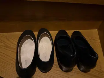 블랙 발레 슈즈 스타일 펌프스
