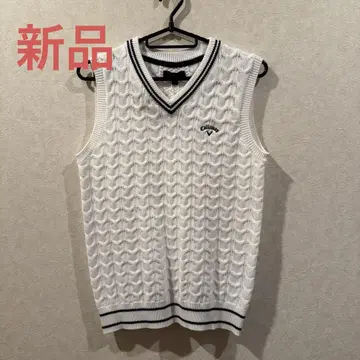 캘러웨이 케이블 짜임 V넥 베스트 미사용 새상품