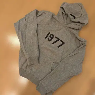 그레이 1977 프린트 후드티