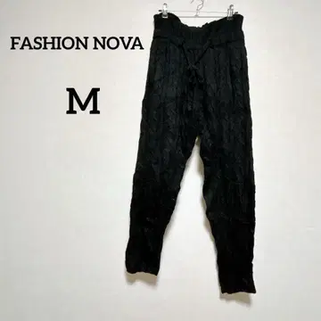 한정판 FASHION NOVA 케이블 니트 팬츠 [ M ] 블랙 따뜻한