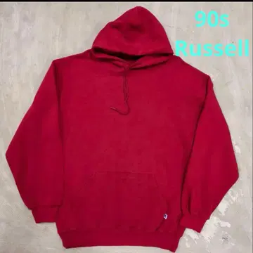 90년대 러셀 무지 블랭크 후드 맨투맨 L