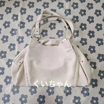 as*on 화이트 숄더백 L