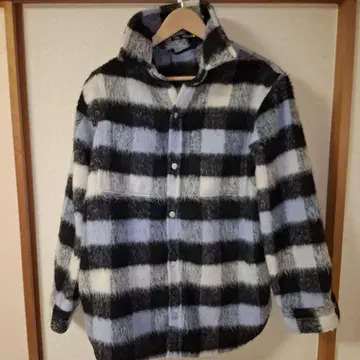 ZARA 텍스처 체크 셔츠 자켓