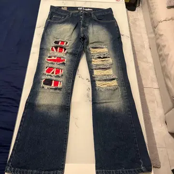 BB London 데미지 데님 유니언 잭 LL