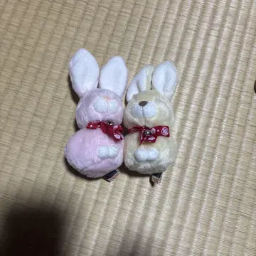 토끼 봉제 인형 세트 레트로