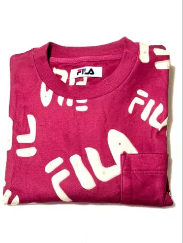 모모크로 x FILA 룸웨어 상의 3L 빨간색 모모타 카나코 포슈레