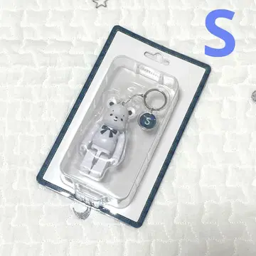 [ 미개봉 새상품 ] 파밀리아 베어브릭 키링 파랑 체크 S