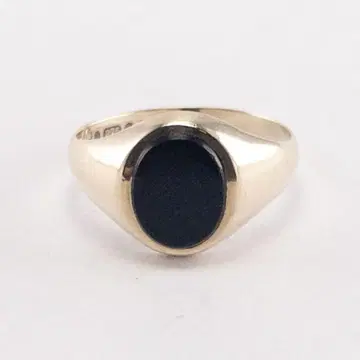 영국제 9금 1971 70s 빈티지 오닉스 시그넷 반지 15호