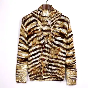 niche. 틈새시장 아르헨티나제 멀티 컬러 기모 울 니트 가디건