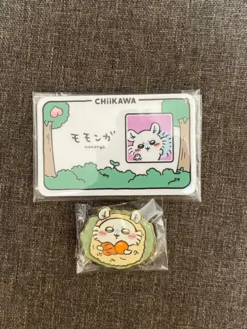치이카와 (먼작귀) 딤섬 핀 배지 특전 카드 모몽가