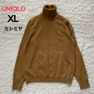 유니클로 XL 캐시미어 터틀넥 스웨터 베이지