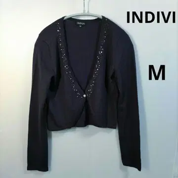 INDIVI 다크 퍼플 가디건 M