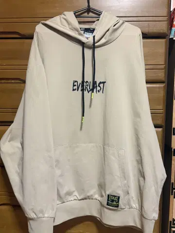 EVERLAST 베이지 후드 부착 후드티 사이즈 4L